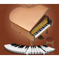 caixa de música em forma de mini piano em madeira